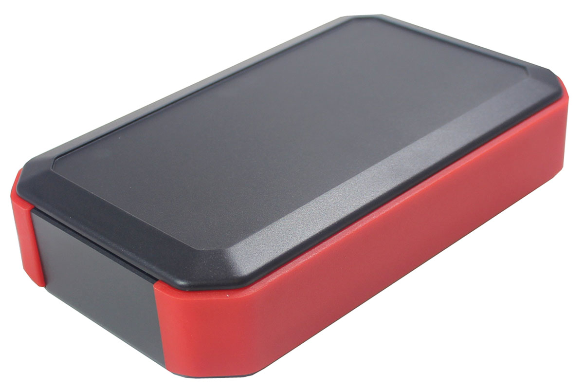 Takachi Electric Industrial WH Series Black, Red ABS Handheld Enclosure, Integral Battery Compartment, 88 x 146 x 33mm