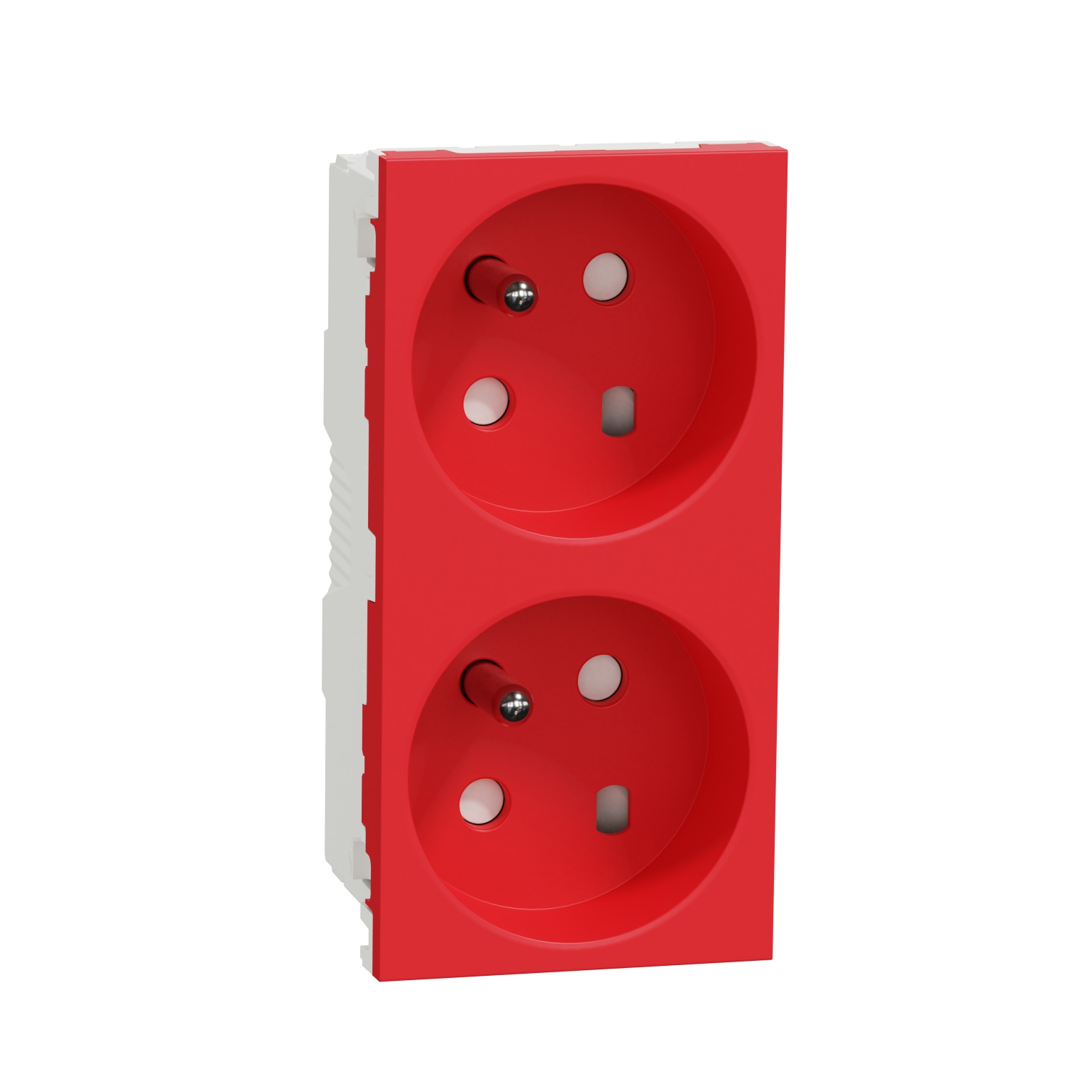 Schneider Electric Red 2 Gang Power Socket, 2 Poles, 16A, French 2P, Indoor Use
