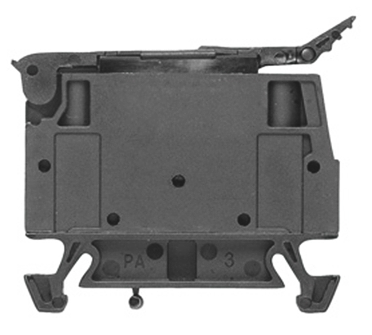 Weidmuller W Series Black Fused DIN Rail Terminal, 4mm², Single-Level, Screw Termination, Fused