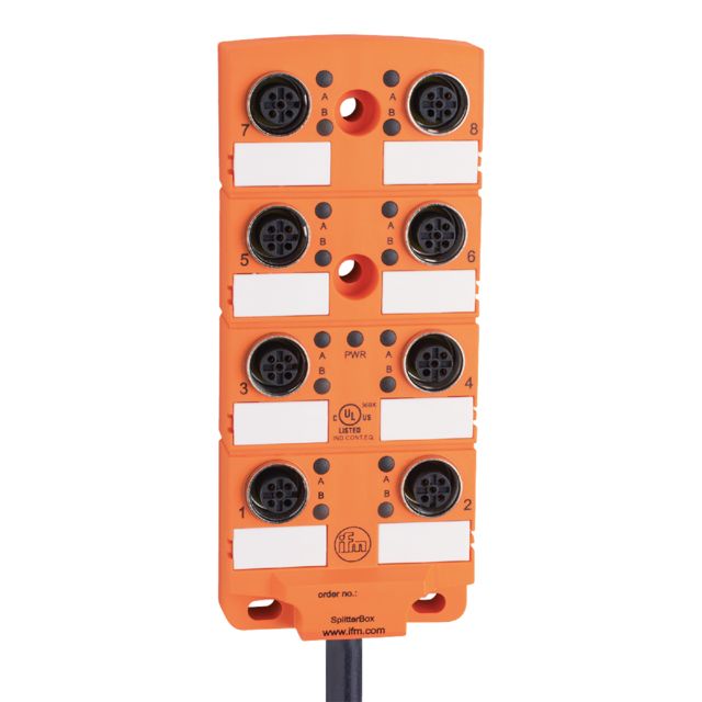 ifm electronic EBC Series Sensor Box, M12, 5m cable, 8 port