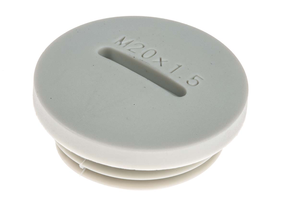 RS PRO Blanking Plug, M20, 19.9mm Hole Diameter, Nylon 66, 24mm Diameter, Threaded