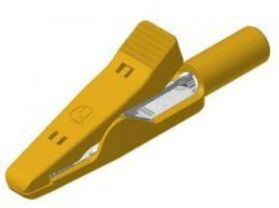 Hirschmann Test & Measurement Crocodile Clip 2 mm Crocodile Clip Connection, Bronze Contact, 8A, Yellow