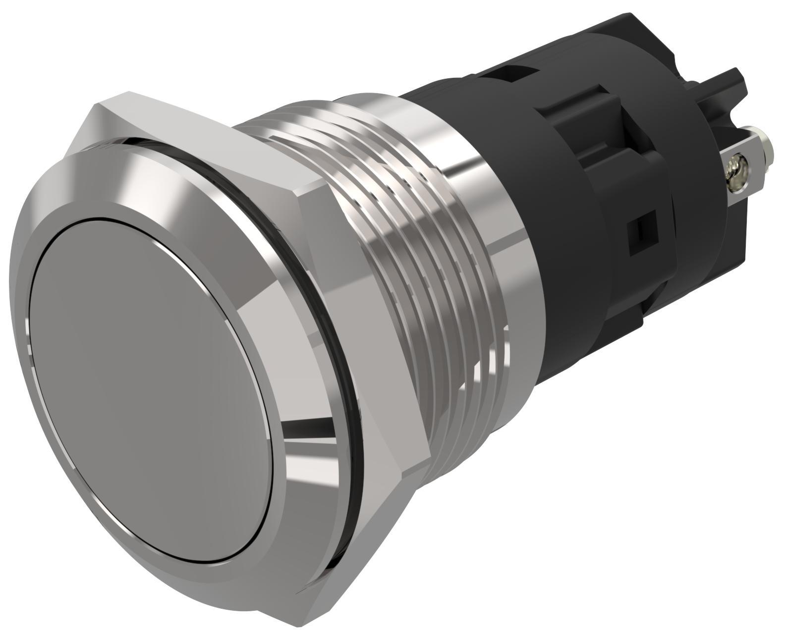 EAO 82 Series Push Button Switch, Latching, Panel Mount, 19mm Cutout, SPDT, 240V, IP65, IP67