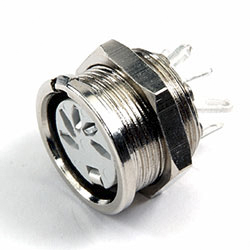 Deltron 4 Pole Din Socket, DIN 41524, DIN 45322, DIN 45326, DIN 45327, DIN 45329, 2A, 34 V ac/dc, Lockable, Female,