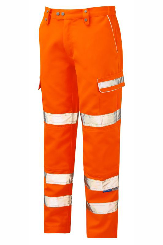 PULSAR PR336LDS Orange Hi Vis Trouser Water Repellent 44 in 5XL Leg Length 31in