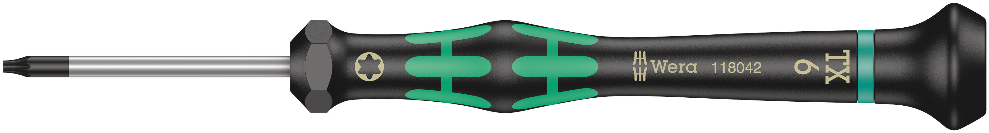 Wera Torx Precision Screwdriver, T6 Tip, 40 mm Blade, 137 mm Overall
