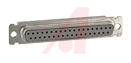 3M 8300 37 Way Right Angle Cable Mount D-sub Connector Socket, 2.76mm Pitch