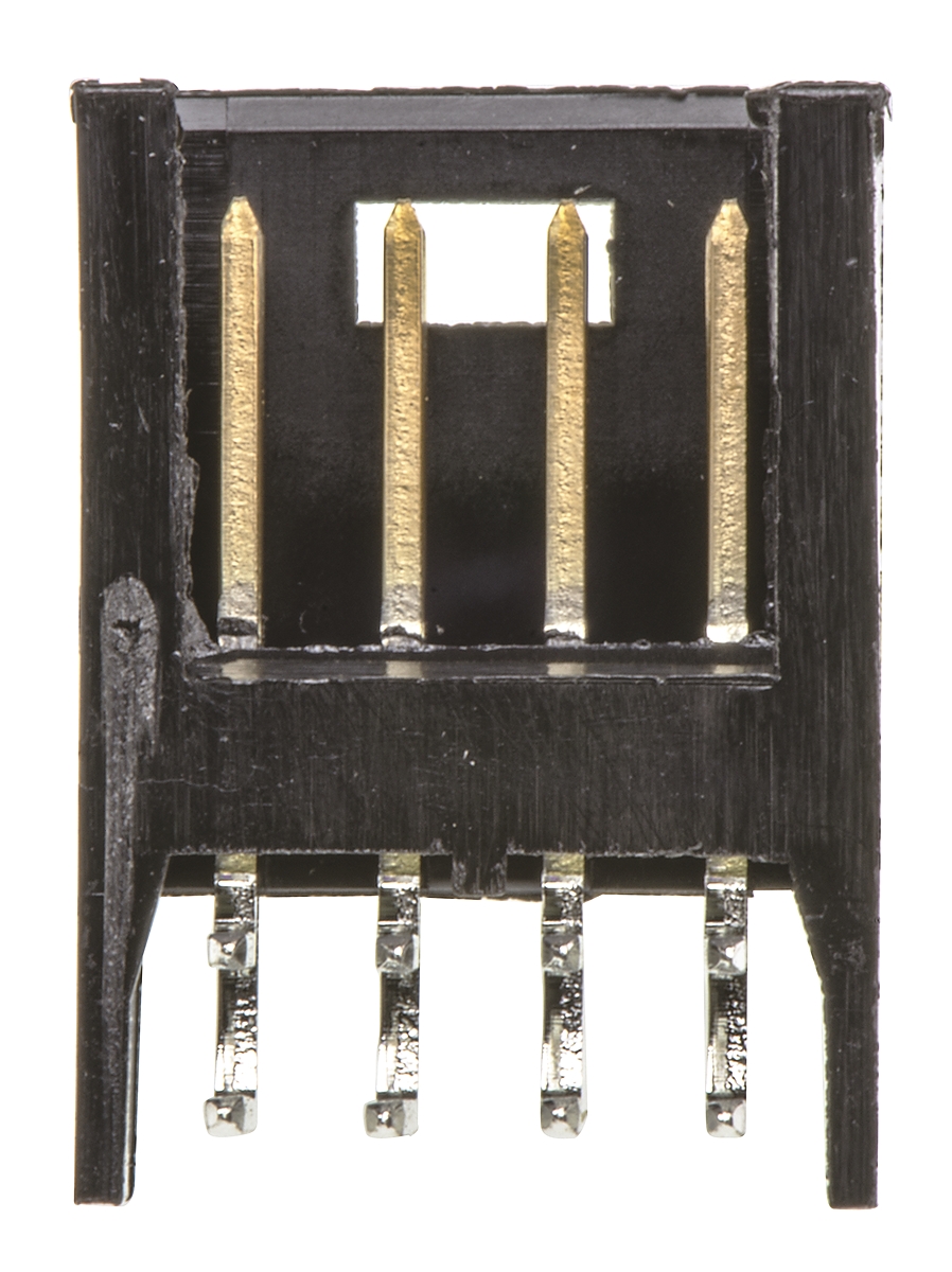 TE Connectivity AMPMODU MOD II Series Right Angle Through Hole PCB Header, 8 Contact(s), 2.54 mm Pitch, 2 Row, Shrouded