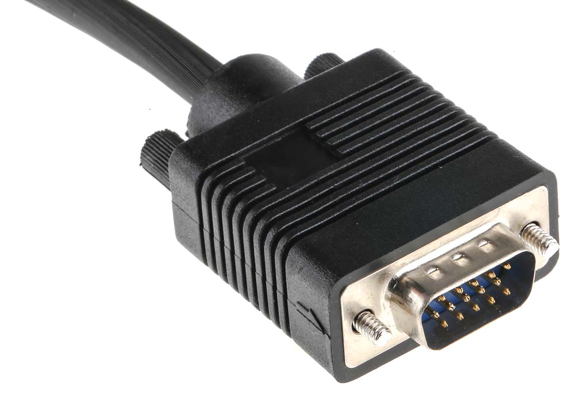 RS PRO Male VGA to Male VGA Cable, 7m Black