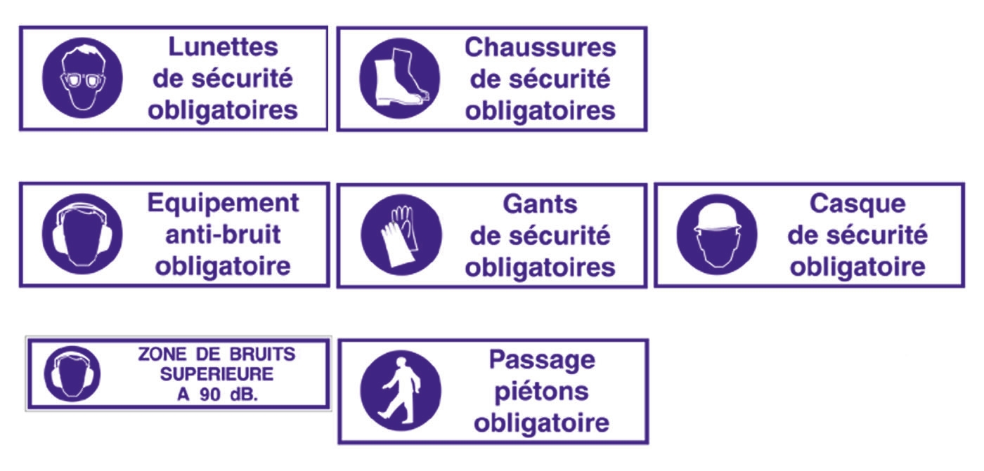 Brady PET Mandatory Foot Protection Sign With French Text