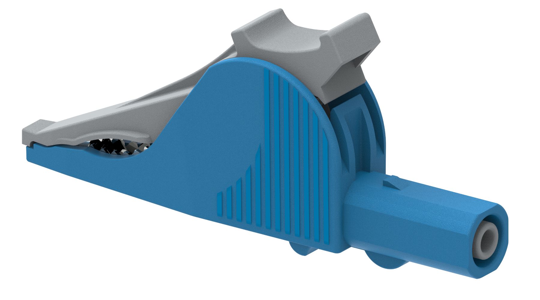 Electro PJP Alligator Clip, Nickel-Plated Steel Contact, 36A, Blue