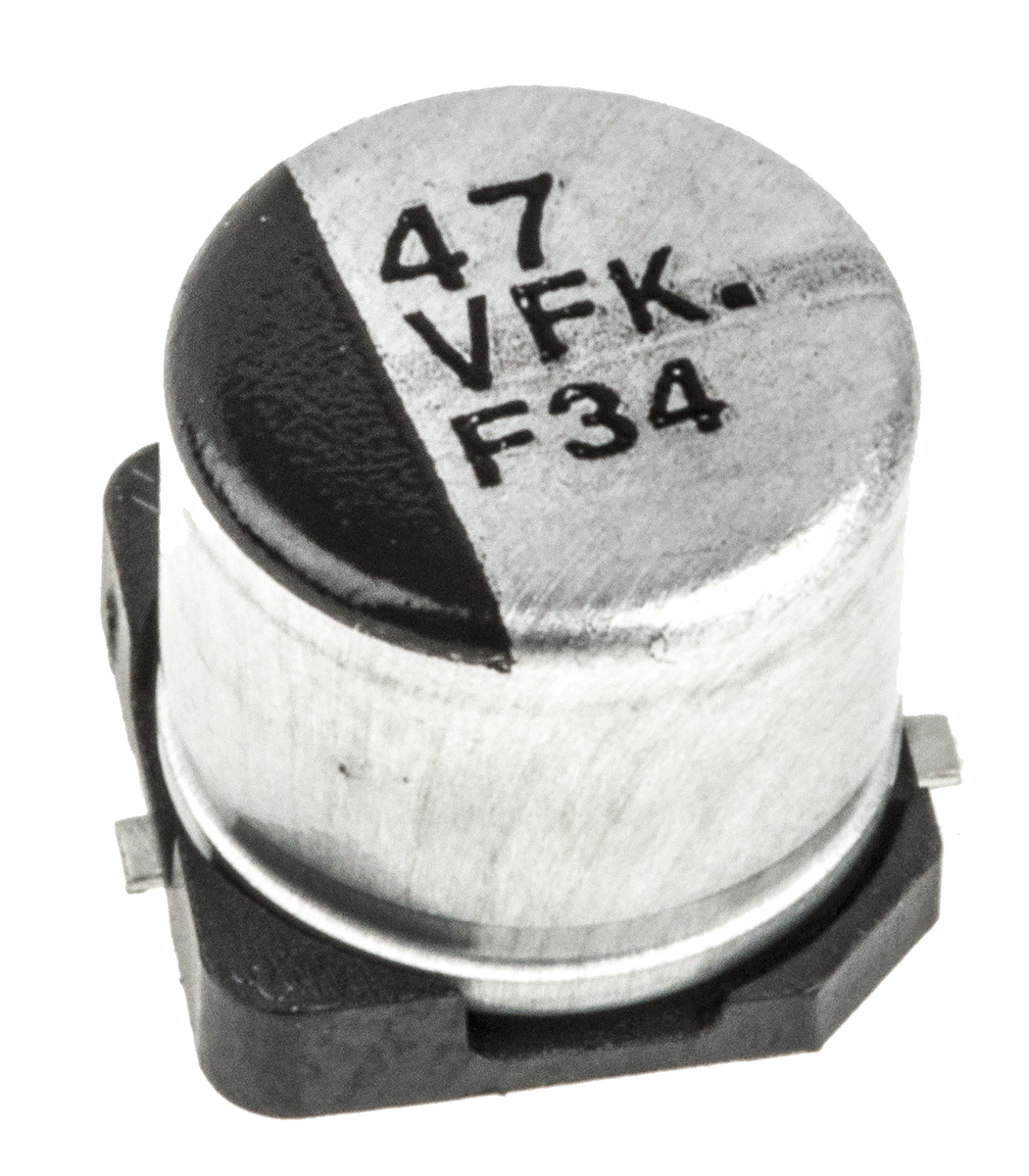 Panasonic 47μF Aluminium Electrolytic Aluminium Electrolytic Capacitor 35V dc, Surface Mount - EEEFK1V470P