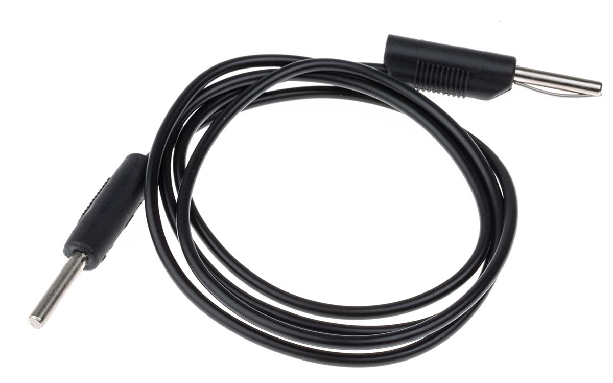 RS PRO, 2.5A, 50V ac, Black, 1m Lead Length