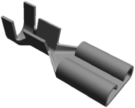 TE Connectivity FASTON .187 Uninsulated Female Spade Connector, Receptacle, 4.75 x 0.51mm Tab Size, 0.2mm² to 0.6mm²