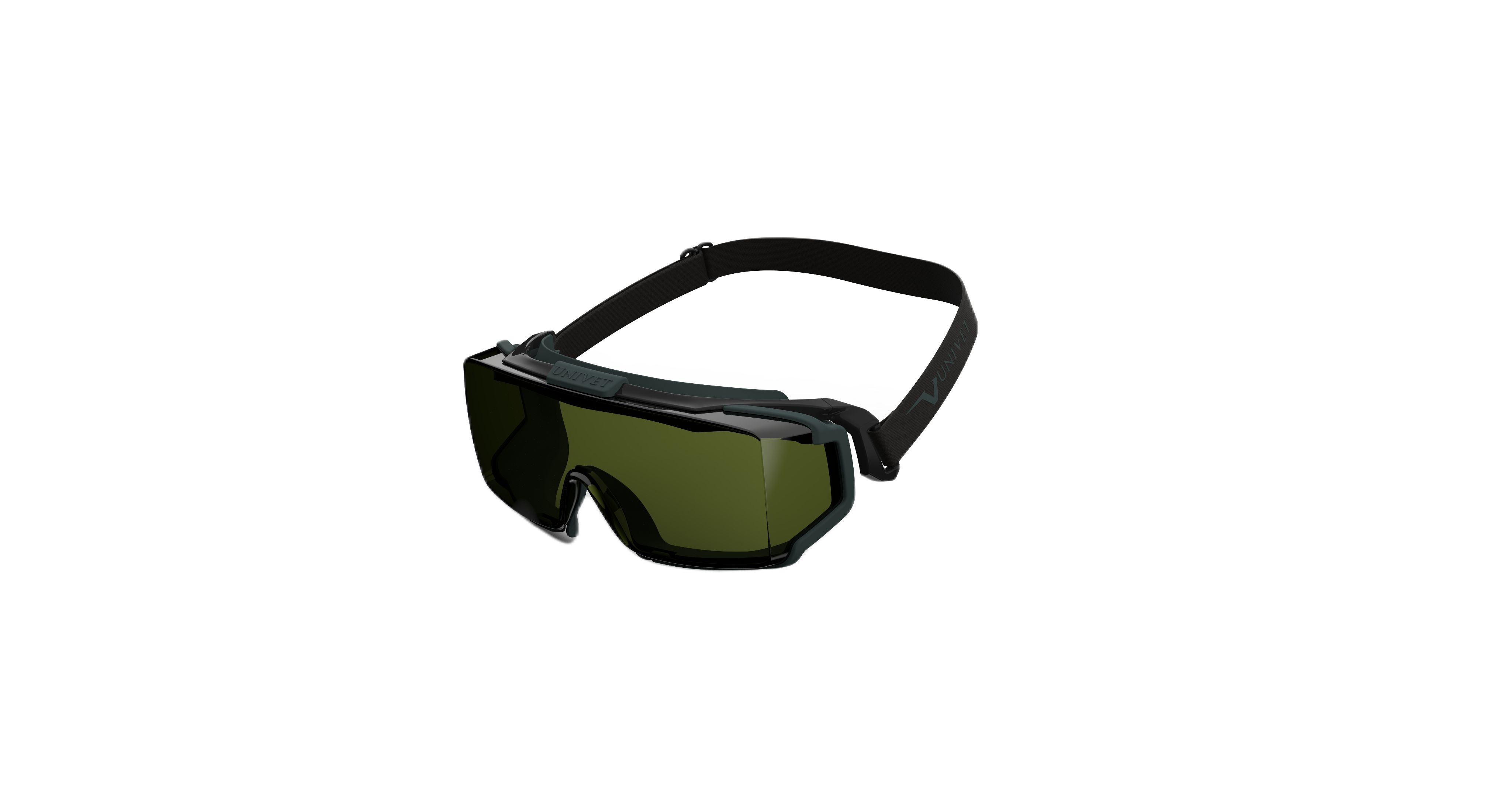 Univet 5X2 Anti-Mist UV Safety Goggles, Green Polycarbonate Lens