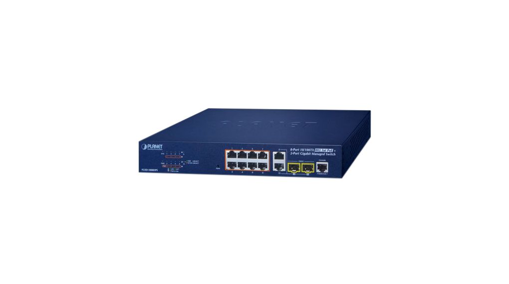 Planet FGSD-1008HPS, Managed 10 Port Ethernet Smart Managed Switch With PoE