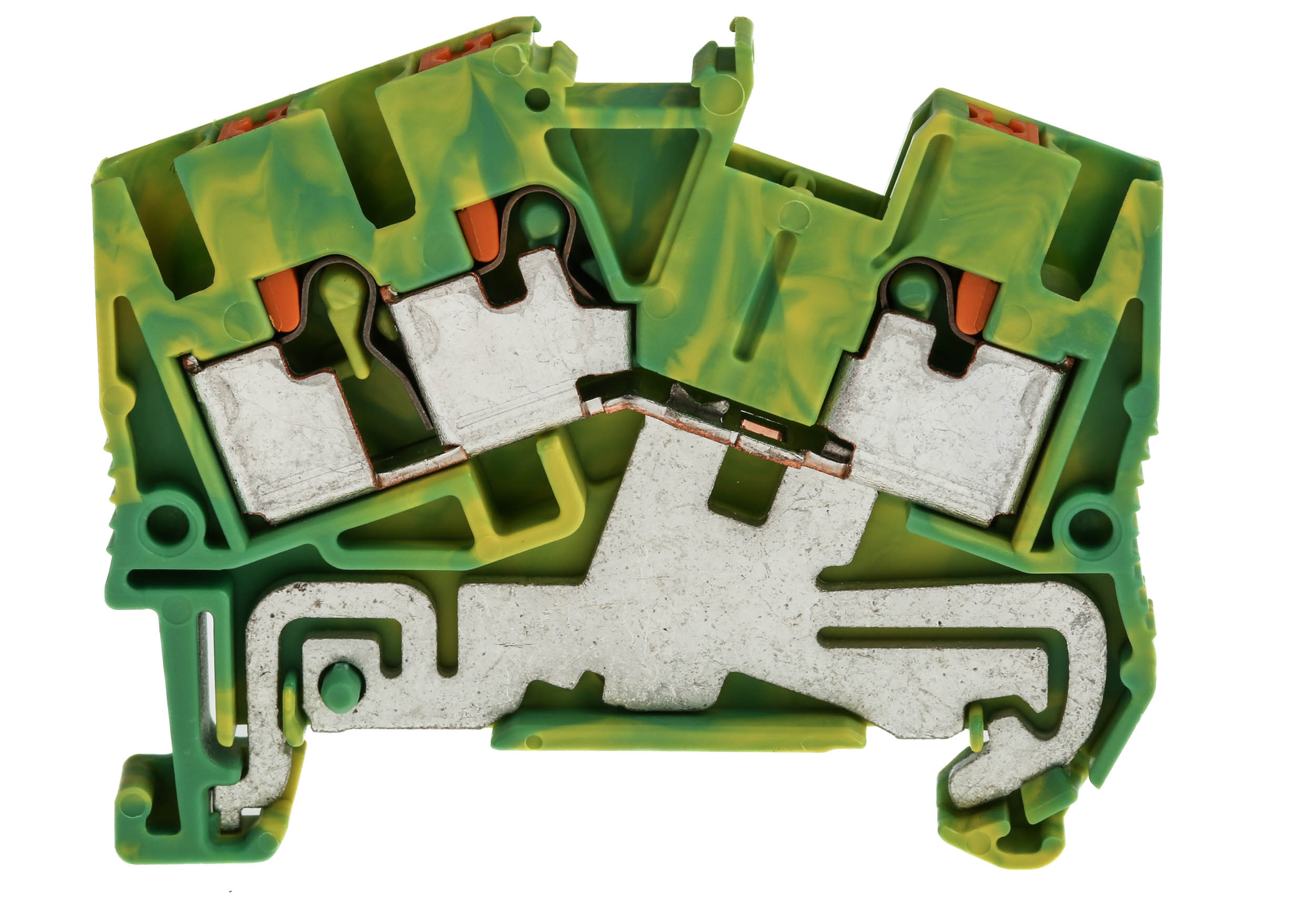 Phoenix Contact 3-Way PTS 2.5-TWIN-PE Earth Terminal Block, 26 → 12 AWG Wire, Push In, Polyamide Housing