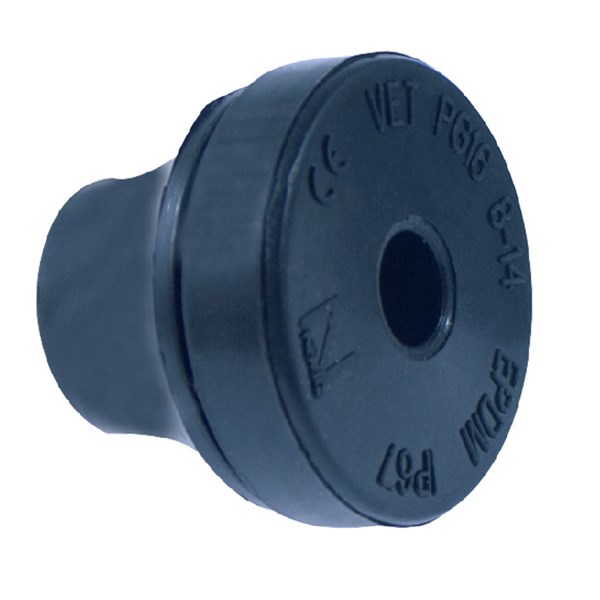 NEMIQ VET Black EPDM Rubber 27mm Round VET M20 SV EPDM