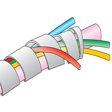 Alpha Wire Spiral Wrap, I.D 0.19in PTFE FIT Wire Management Series