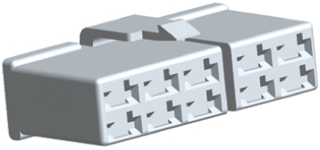 TE Connectivity, FASTON .250 10 Way Nylon Crimp Terminal Housing, Natural