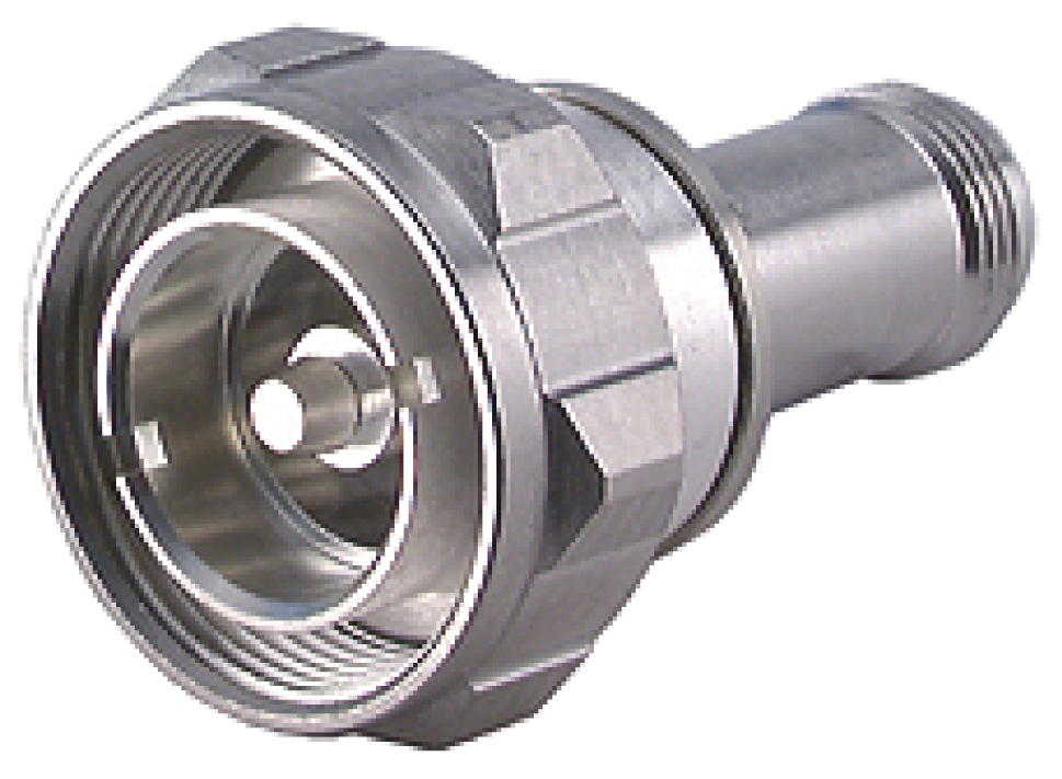 Huber+Suhner Straight 50Ω RF Adapter 7/16 Plug to N Socket 7.5GHz