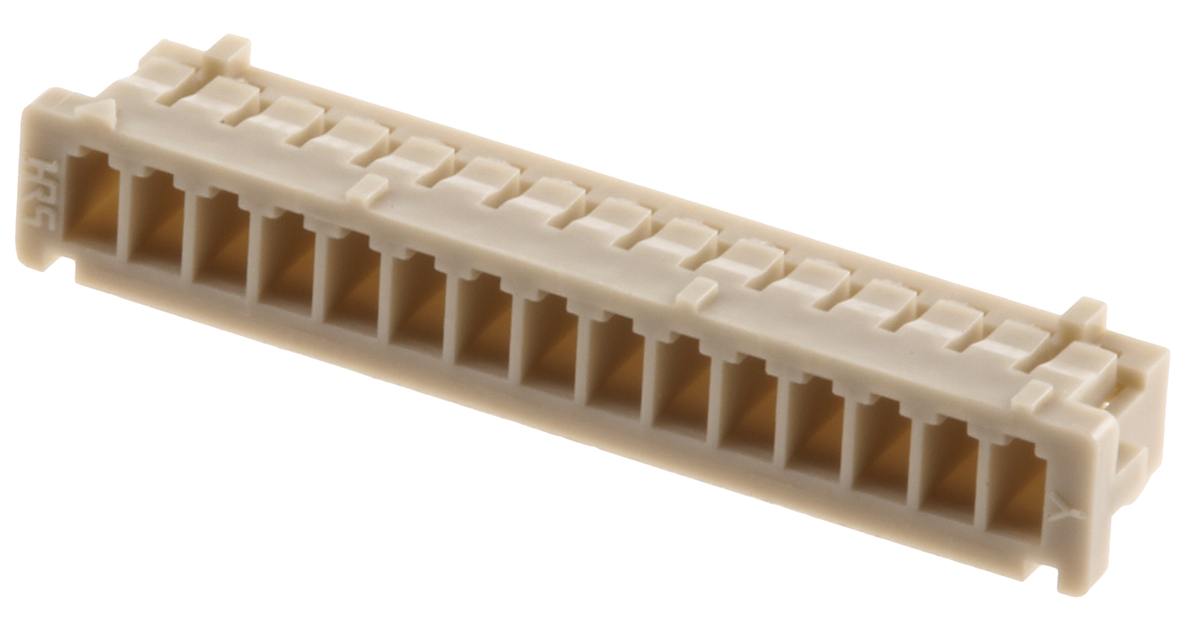 Hirose, DF13 Female Connector Housing, 1.25mm Pitch, 15 Way, 1 Row