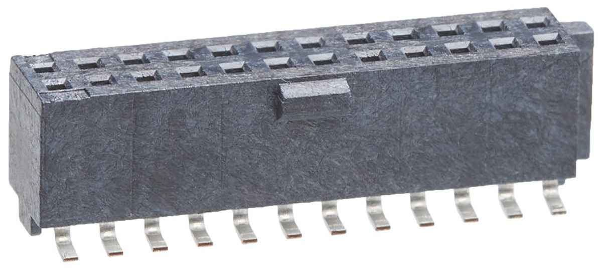Molex Slim-Grid Series Straight Surface Mount PCB Socket, 12-Contact, 2-Row, 1.27mm Pitch, Solder Termination