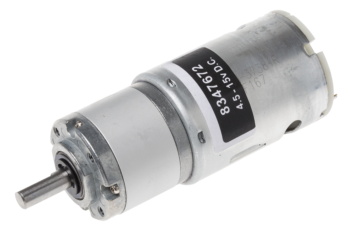 RS PRO Brushed Geared DC Geared Motor, 19.8 W, 12 V dc, 3024 gcm, 537 rpm, 6mm Shaft Diameter