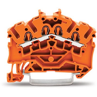 WAGO 2002-6402 TOPJOB S Series Orange, 2.5mm², 1-Level, Push In Termination, ATEX, CSA, IECEx