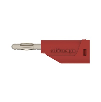 Schutzinger Red Male Banana Connector, 4 mm Connector, Screw Termination, 30 V ac, 60 V dc, Nickel Plating