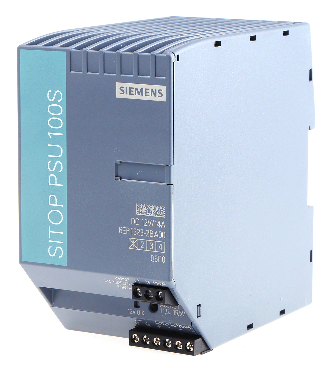 Siemens SITOP PSU100S Switched Mode DIN Rail Power Supply, 85 → 132V ac ac Input, 12V dc dc Output, 14A Output,