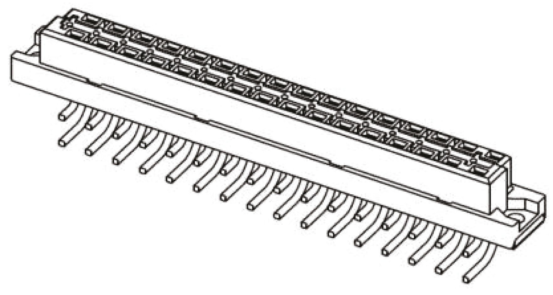 HARTING 32 Way 5.08mm Pitch, Type D Class C2, 2 Row, Right Angle DIN 41612 Connector, Socket