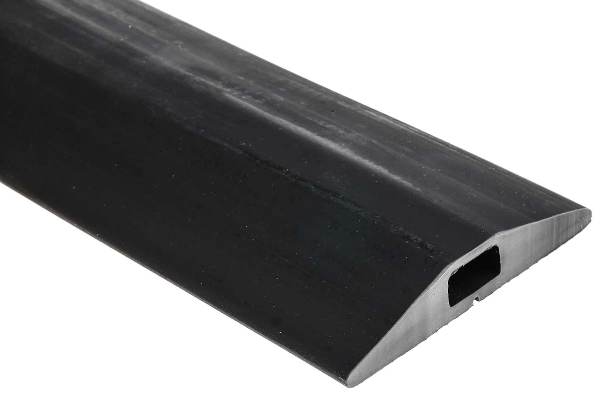 RS PRO 3m Black Cable Cover in Rubber, 14mm Inside dia.