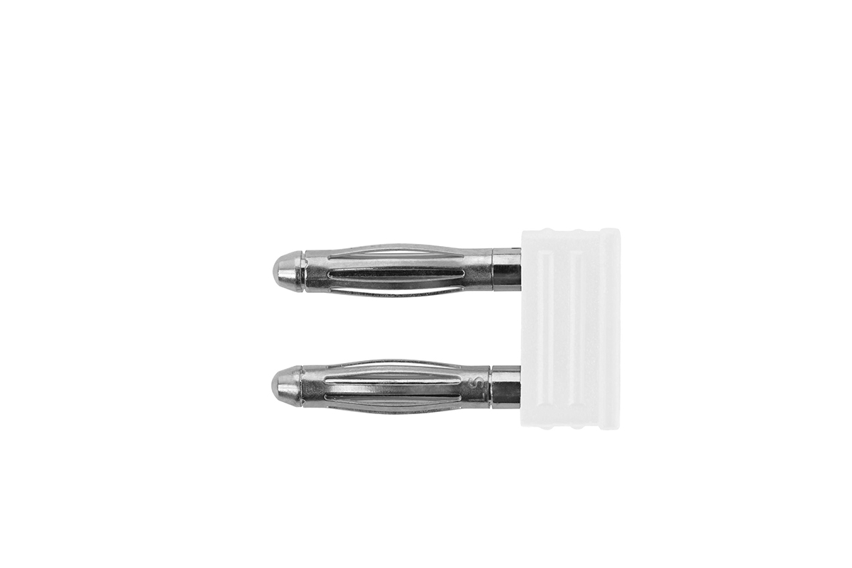 Schutzinger Black, Male Banana adapter and Nickel Plated