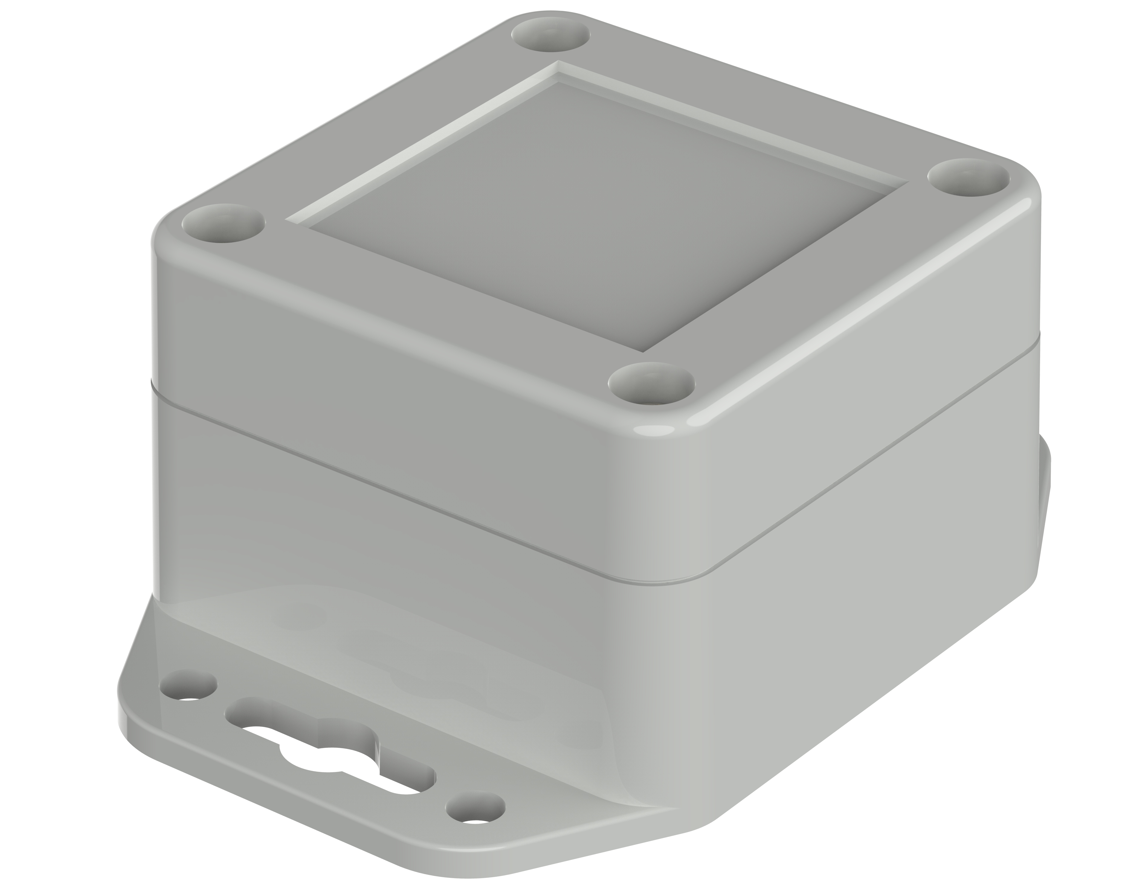 Bopla Euromas X Series Light Grey ABS Enclosure, IP66, IP68, IK07, Flanged, Light Grey Lid, 60 x 60 x 40.1mm