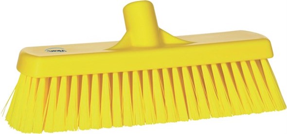 Vikan Broom, Yellow With Polyester, Polypropylene, Stainless Steel Bristles for  for General Purpose