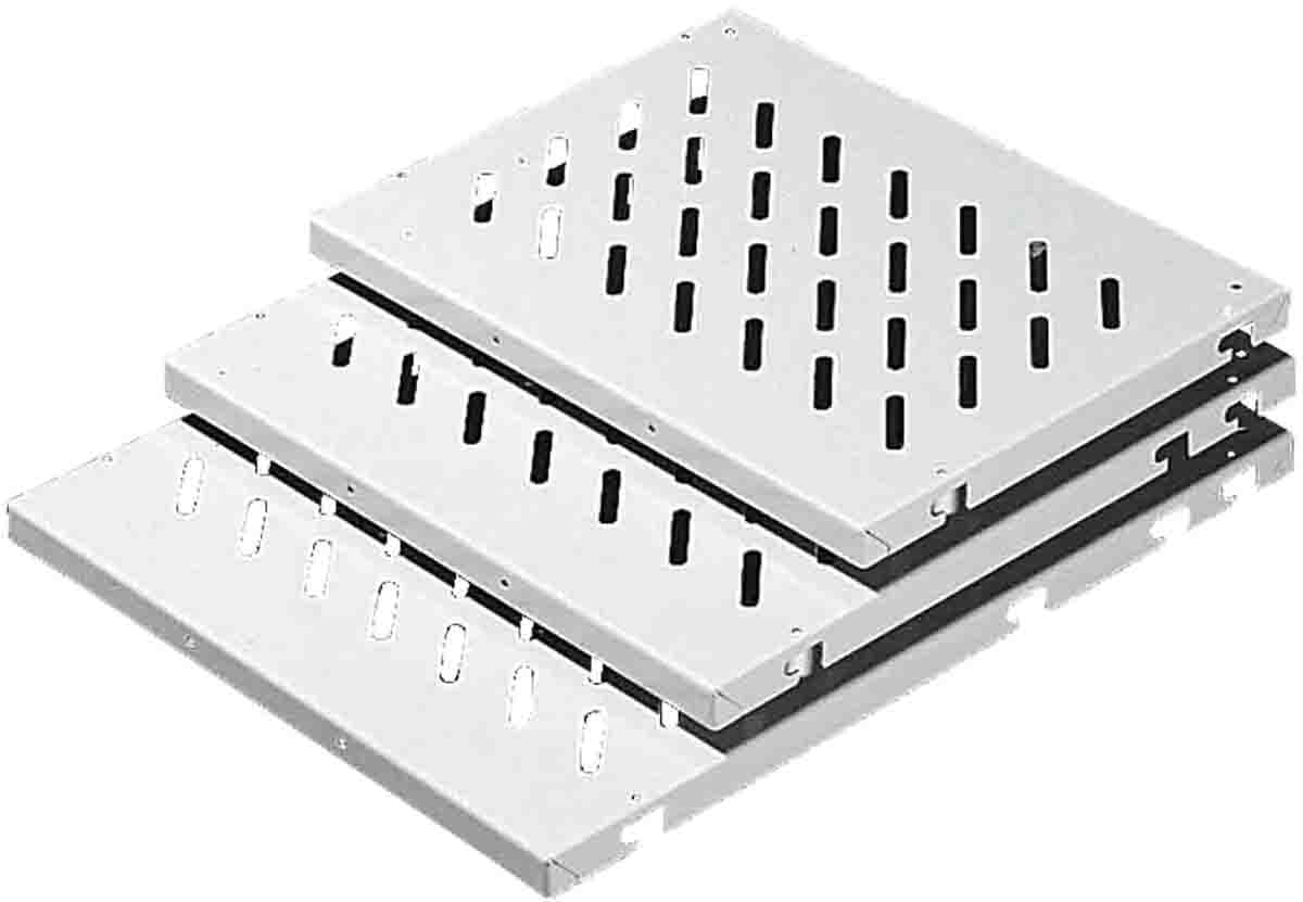Rittal DK Series RAL7035 Shelf, 50kg Load, 671mm x 400mm