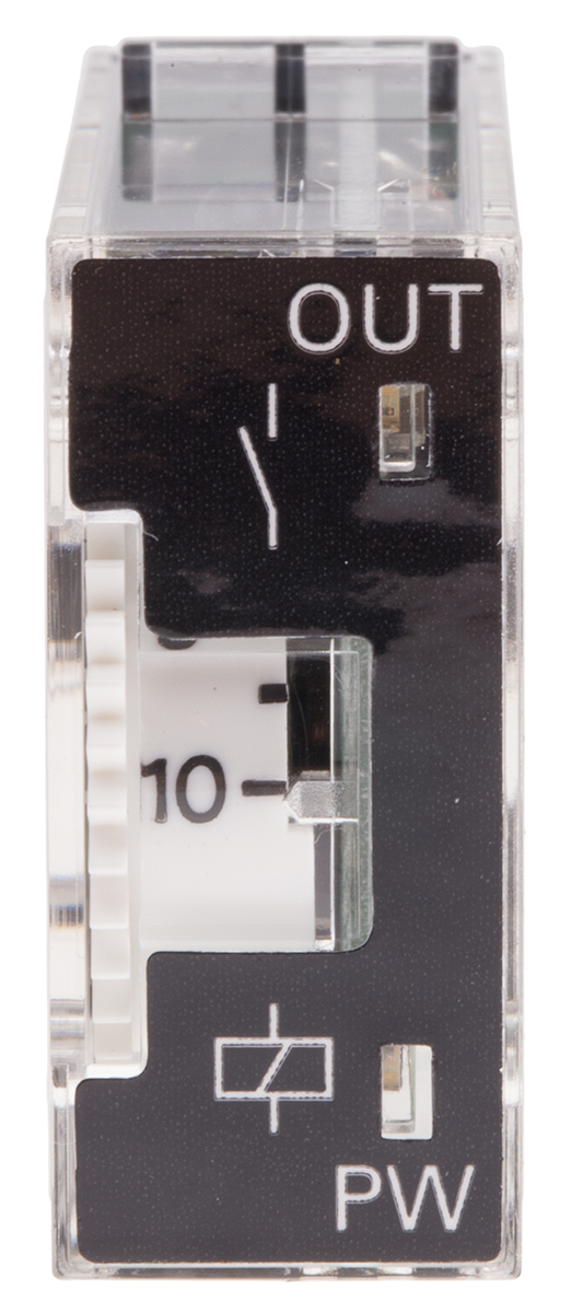Omron H3RN Series Panel Mount Timer Relay, 24V dc, 2-Contact, 0.1 min → 10h, SPDT
