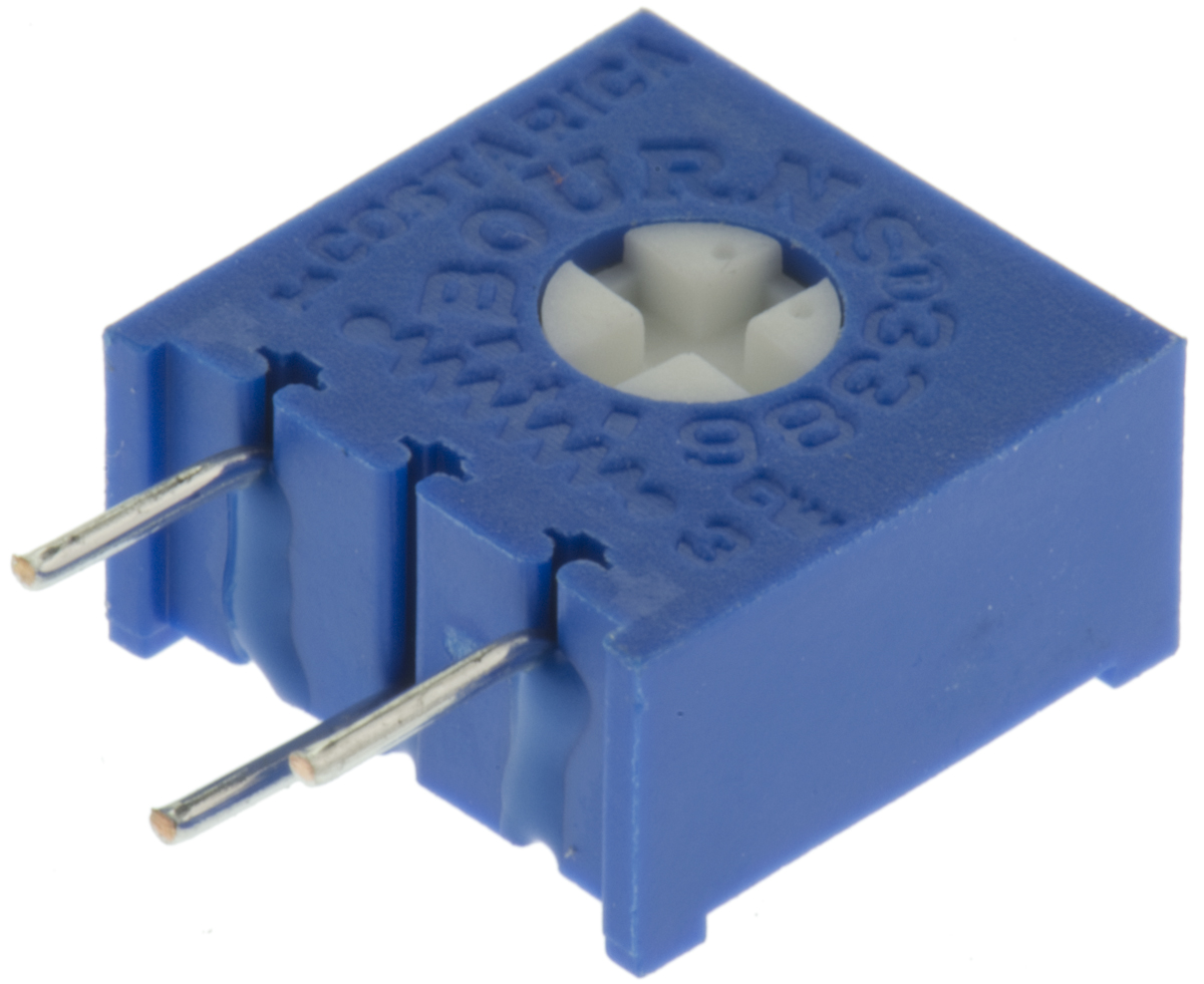 10kΩ, Through Hole Trimmer Potentiometer 0.5W Bourns, 3386