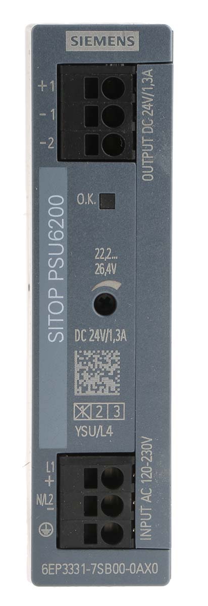 Siemens SITOP PSU6200 Switched Mode DIN Rail Power Supply, 120 → 230 V ac / 120 → 240V dc ac, dc Input,