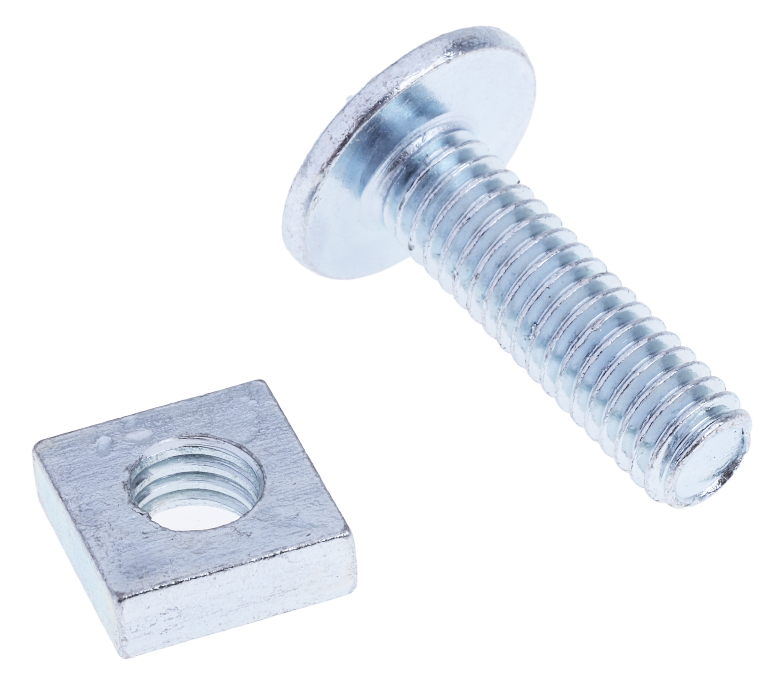 Bright Zinc Plated Steel Roofing Bolt, M6 x 20mm