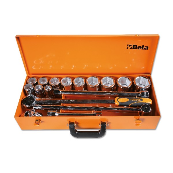 BETA 17-Piece Imperial 3/4 in Standard Socket Set with Ratchet, 6 point