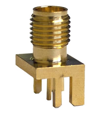 Mueller Electric, Jack Edge Mount SMA Connector, Solder Termination, Straight Body