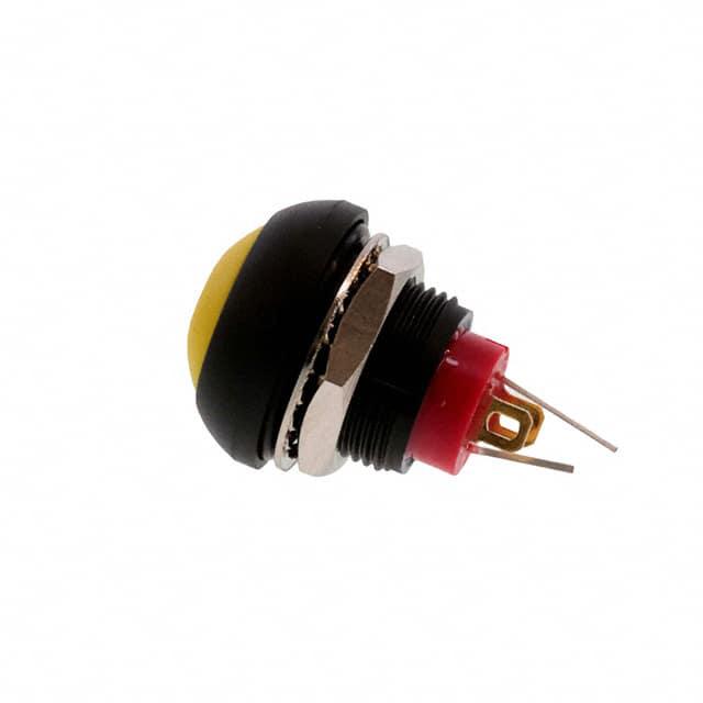 TE Connectivity PB6 Series Illuminated Push Button Switch, (On)-Off, Panel Mount, SPST - NO, Yellow LED, 50 V dc, 125V