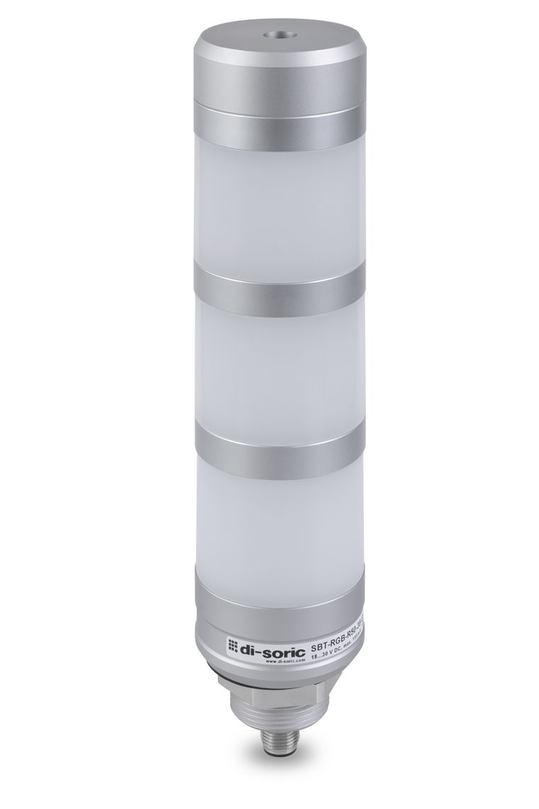 Di-Soric SBP-RGB Series Blue, Green, Orange, Red, White, Yellow Buzzer Signal Tower, 8 Lights, 18 → 30 V, M30