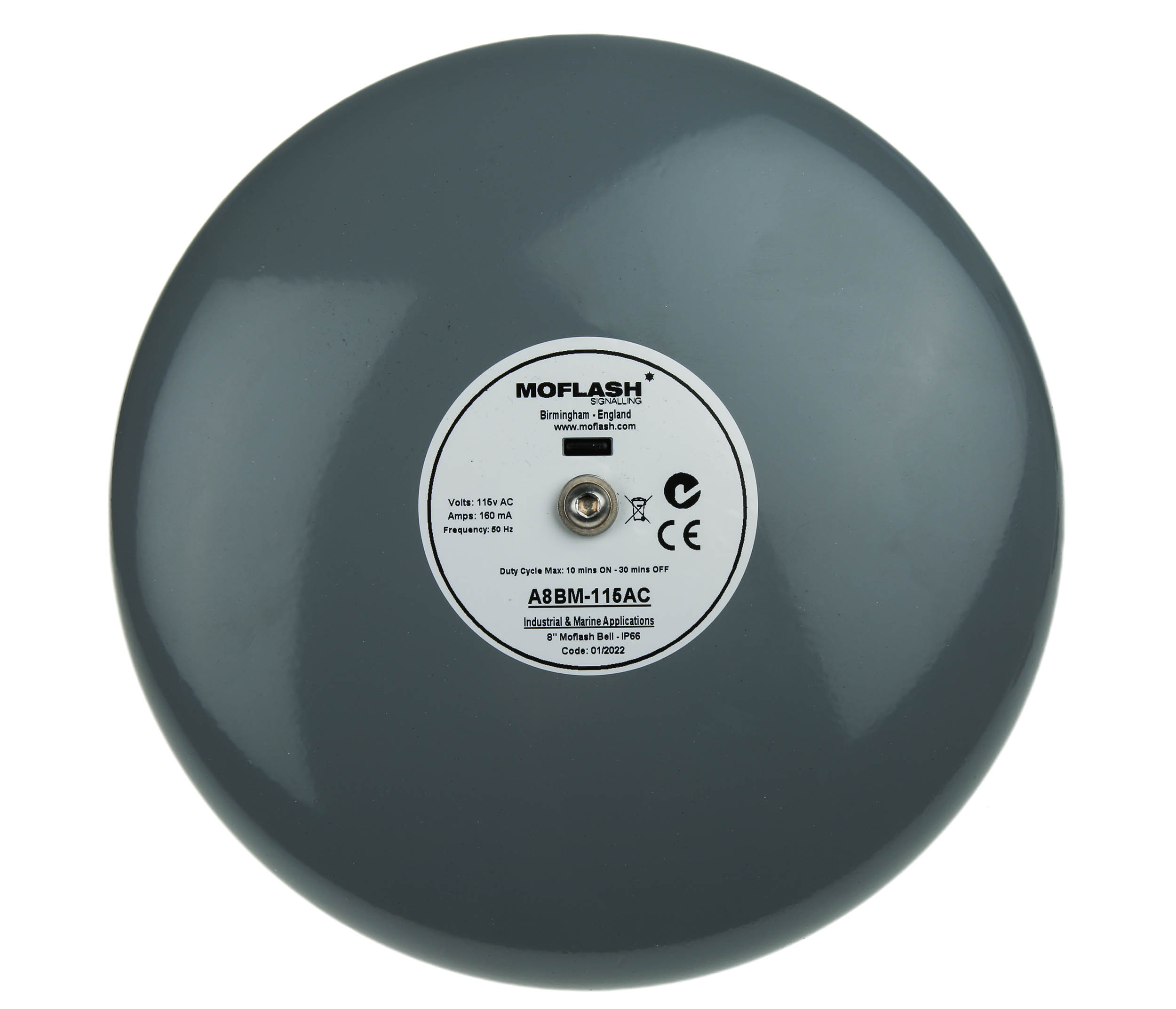 Moflash A8BM Series Surface Mount Siren, 115 V ac, 108dB at 1 m, IP66, AC, Single-Tone