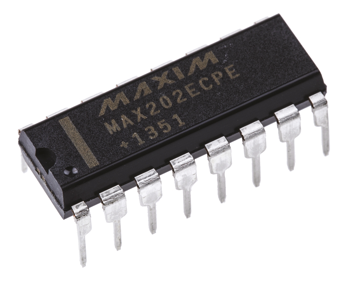 Maxim Integrated MAX202ECPE+ Line Transceiver, 16-Pin PDIP