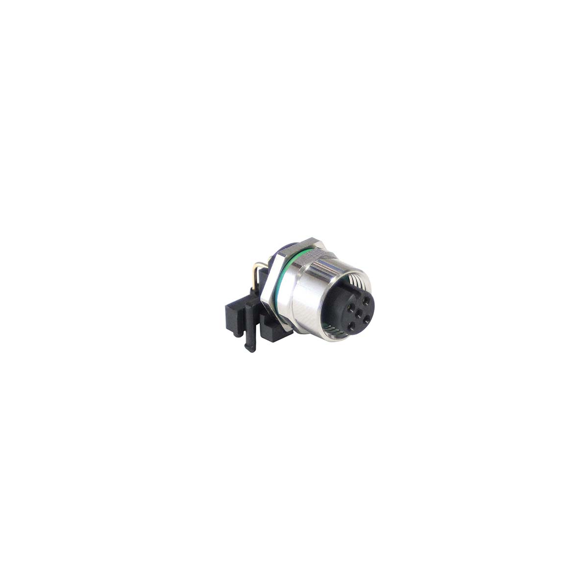 Bulgin Circular Connector, 4 Contacts, Panel, M12 Connector, Socket, Female, IP67, Buccaneer M12 Series