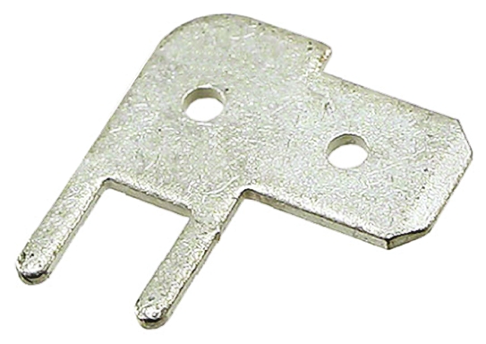 TE Connectivity FASTON .187 Uninsulated Male Spade Connector, PCB Tab, 4.8 x 0.5mm Tab Size