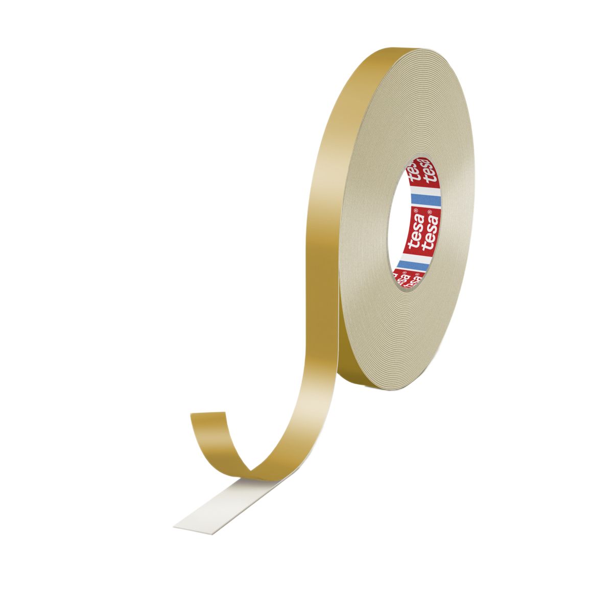 Tesa 62935-00002-00 White Double Sided Tape, 1mm Thick, 17 N/cm, PE Backing, 12mm x 50m